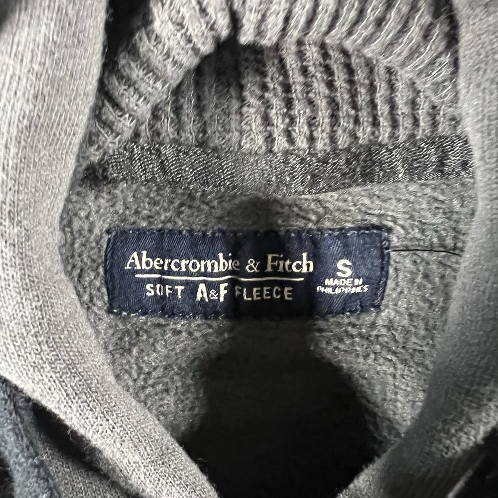 Abercrombie & Fitch Men’s Gray Pullover Hoodie Graphic A&F Fleece Size Small - Picture 6 of 10
